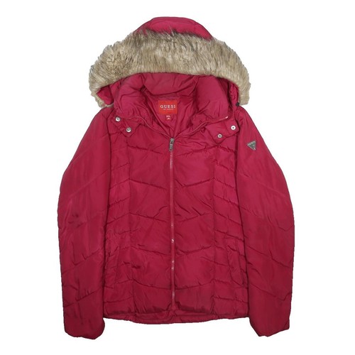 Guess doudoune rouge zippée - rouge,