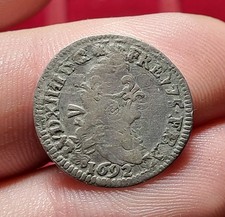 #89-4 ~ LOUIS XIV - 4 Quatre sols aux 2 deux L 1692 A Paris