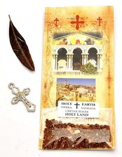 Croix de Terre Sainte Terre Terre Sainte et olivier sable vivant de Jérusalem