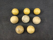 Lot x8 boule balle bois cochonnet jeu café bistrot arcade estaminet ancien