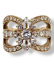 Beautiful 14K Yellow Gold Ring with Diamonds