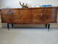 meubles anciens français salle manger en noyer laqué année 1970 avec 6 chaises 