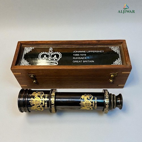 Télescope antique laiton - télescope, en