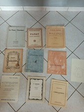 Joli LOT 9 PARTITIONS anciennes PIANO CHANTS MUSIQUE ORGUE VIOLON FLUTE VALSE..