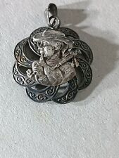 bijoux fantaisie ancien Argent Breton Joueur Biniou Pendentif