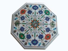 12 " Marbre Coin Table Top Décorative Pietra Dura Handmade Décor Maison