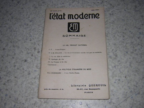 1937 revue état moderne - moderne.vin, &