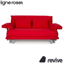 Ligne Roset Multy Tissu Canapé Trois Places Rouge Fonction Lit Neuf