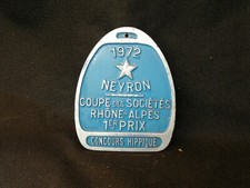 CHEVAUX PLAQUE CONCOURS HIPPIQUE Rhone Alpes 1er Prix NEYRON 1972
