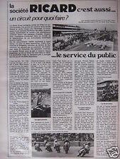 PUBLICITÉ SOCIÉTÉ RICARD C'EST AUSSI LE SERVICE DU PUBLIC