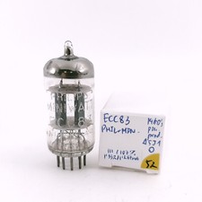 1 x TUBE MINIWATT ECC83 PHILIPS. PHILIPS PROD des années 1960. UTILISÉ. 52. C...