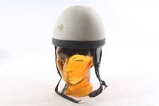 Ancien Casque Vintage Retro De Moto Taille Environ 58