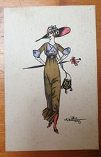 CPA ILLUSTRATEUR CHARLES NAILLOD SUJET : FEMME, MODE DES ANNEES 1900
