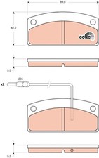 TRW Plaquettes de frein Avant pour AIXAM 400 Schrägheck Plaquettes de freins
