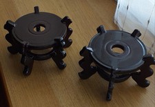 Socles en bois laqué