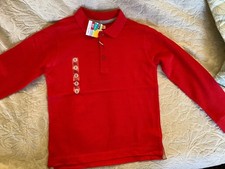 POLO Garçon manches longues rouge  DU PAREIL AU MEME  8 ans - NEUF