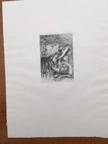Renoir gravure feuille - renoir,, gravure,