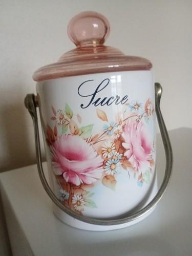 Pot sucre faïence - pot,