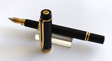 stylo plume Waterman Le Man 100 or 18K 750 noir cartouche vintage fountain pen