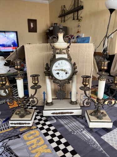Horloge garniture cheminée - garniture,