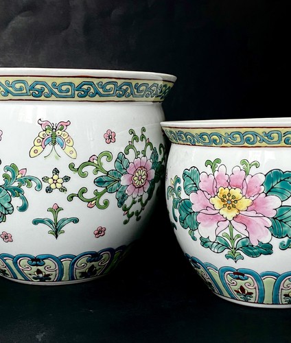 Superbe paire cache pot en - cache-pot,