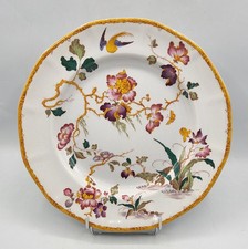 Grande assiette en porcelaine décorée de Wedgwood modèle Devon rose XXème