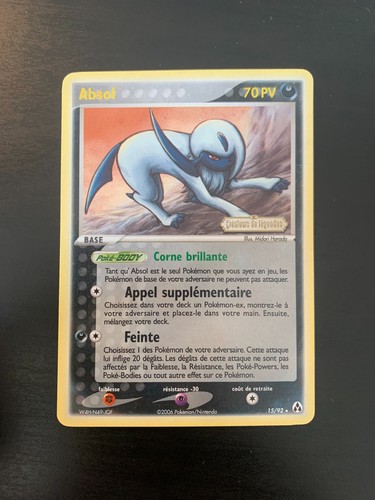 Carte pokémon absol 15 92 - absol, 15/92
