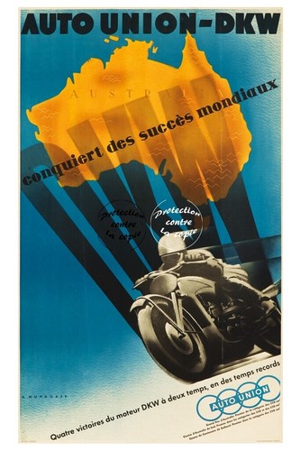 Moto union dkw rf0575 poster - union,