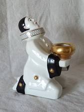 Charles & Serpaut Limoges, Bougeoir Pierrot, années 30, Art Déco