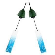  Lot de 2 carillons éoliens suspendus vintage en fer forgé japonais, pour balcon