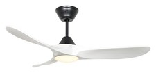 DC Ventilateur plafond avec Télécommande LED Variable Genuino Noir Blanc 122 cm