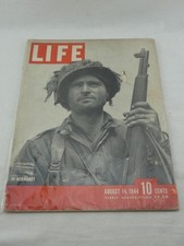 Revue magazine Life 14 aout 1944 Kelzo Horn Normandie ORIGINAL US WWII WW2