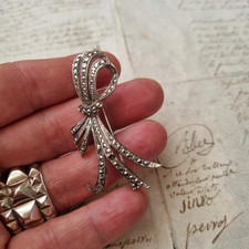 Broche Vintage Argent Massif