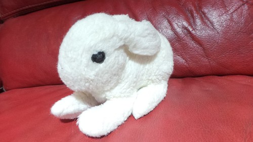 Peluche lapin blanc - lapin, boulgom