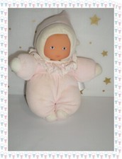 ㉛ - Doudou Poupée Babidoux Fraise Rose Clair Blanc   Corolle