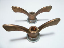 NOS 2 Ecrou Papillon ancien Velo  Set Wing Nuts Brass 5/16 vintage Torino Marcel