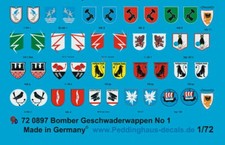 Peddinghaus-Decals 1/72 0897 Armoiries des Courses Allemand Bombergeschwader N