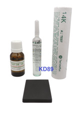 Kit TEST OR : Réactif 14 carats 14K + Pierre de touche + Flacon à spatule  KD89