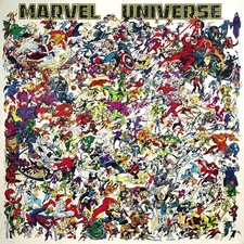 Marvel Universe Poster 50×50 (1m27x1m27) 1988 Ed Hannigan