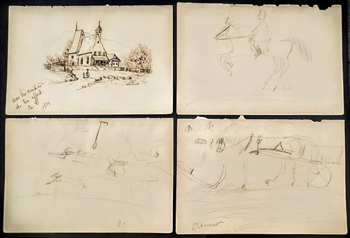 Lot dessins anciens suisse - lot,