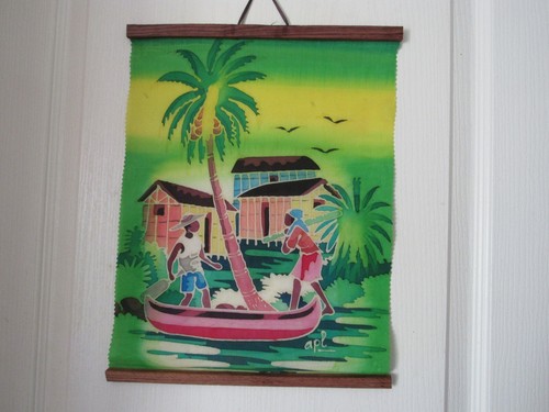 Joli tableau batik teinture - tableau,