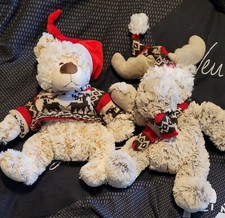 2 peluches de Noël Ours ? et Renne