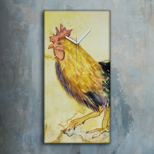 Horloge murale sur toile - , 30x60