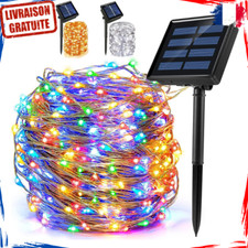 Guirlande Solaire LED Extérieur IP65 Télécommande 8 Modes Décoration de Noël