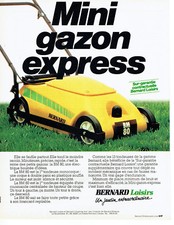 Publicité Advertising 127  1980  la tondeuse monocoque Bernard Loisirs  BM 80