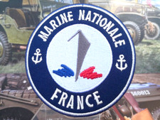 Patch brodé  Marine Nationale France   ( 90 mm) 📌5a.
