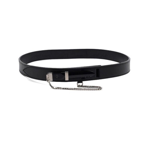 Versace black leather - black,