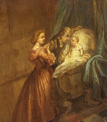 Tableau ancien scène d - tableau,