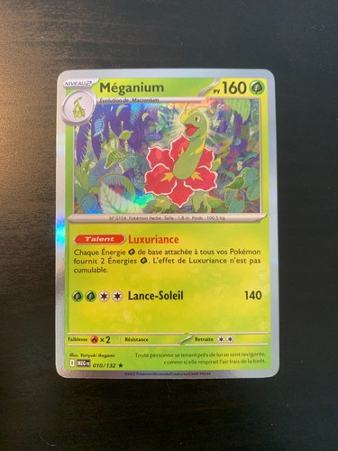 Carte pokémon holo méganium - carte,