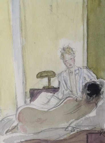 Superbe aquarelle jean adrien - jean,